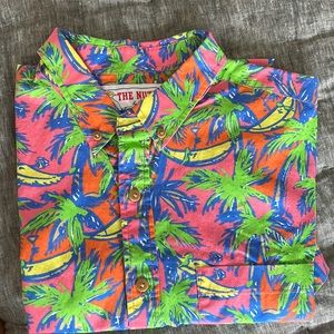 The Nutter By Chubbies Quarter Button Short Sleeve Shirt